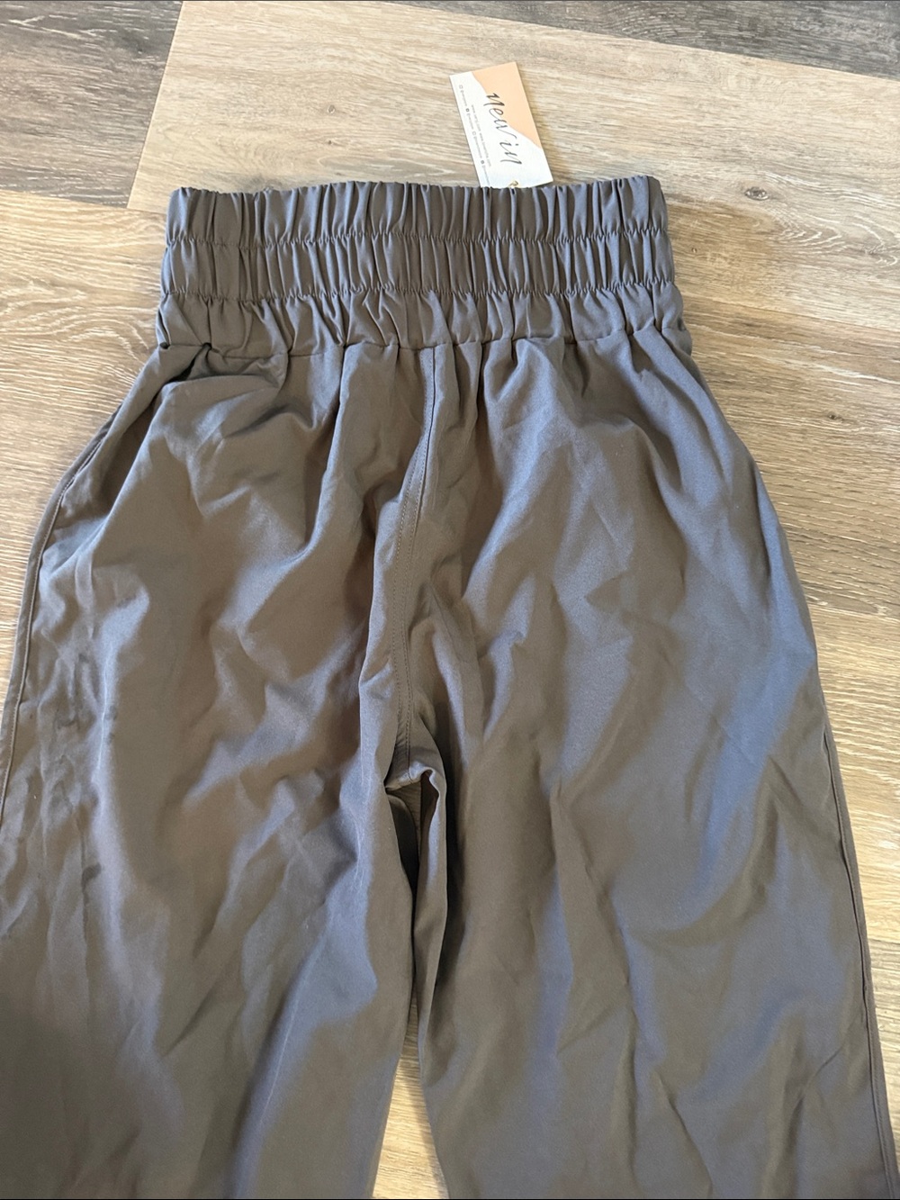 High-Waist Elastic Jogger Pants in Dark Gray - Picture 4 of 4